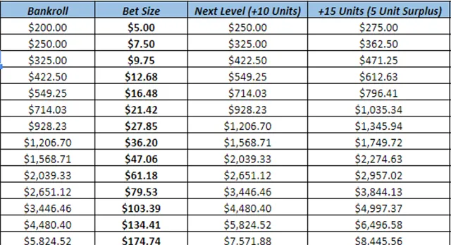 Bankroll significato nel betting