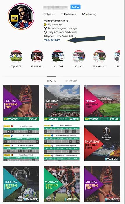 Pronostici Instagram