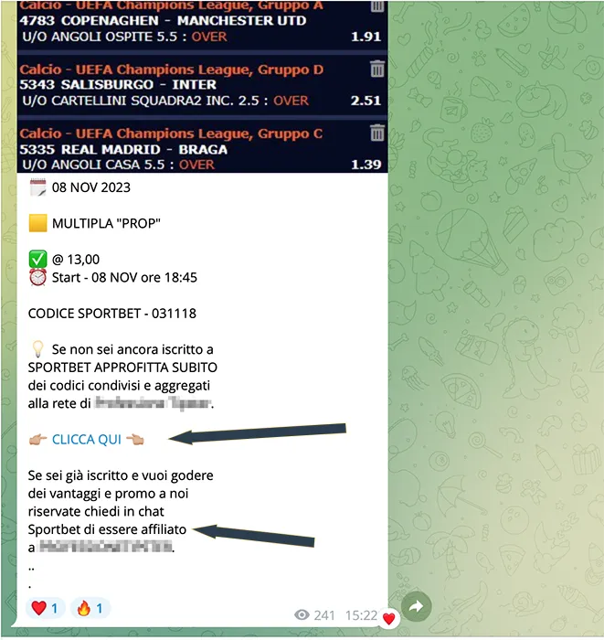 Pronostici Telegram